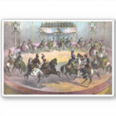 Circus Grand Finale, Circa 1872. Aufkleber (Vorderseite)