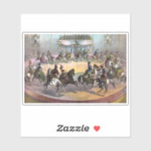 Circus Grand Finale, Circa 1872. Aufkleber (Blatt)