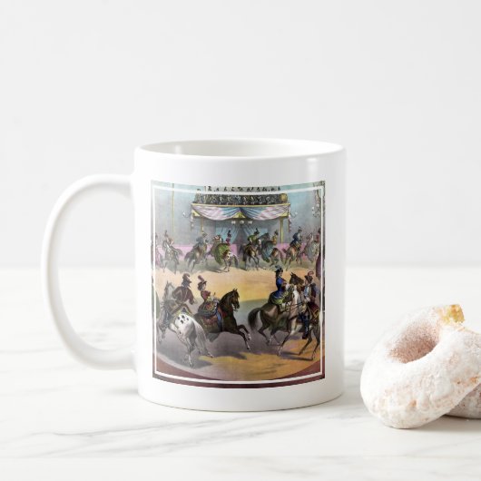 Circus Grand Finale, Circa 1872. Kaffeetasse (Mit Donut)