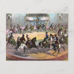 Circus Grand Finale, Circa 1872. Postkarte
