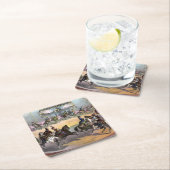 Circus Grand Finale, Circa 1872. Rechteckiger Pappuntersetzer (Vor Ort)