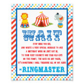 Circus Guest Book Sign - 8 Zoll x 10 Zoll Foto (Vorne)