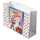 Circus Happy Birthday Große Geschenktüte (Rückseite Schrägansicht)