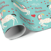 Circus Horse Frohe Weihnachtsvorlage Geschenkpapier (Rolleneckpunkt)