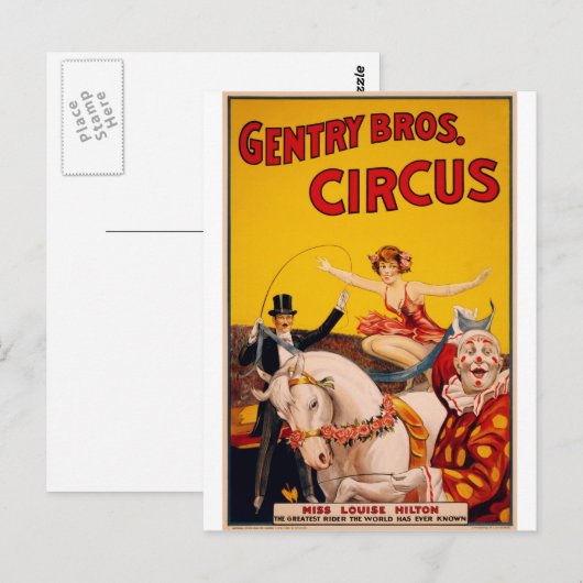 Circus Horse Postkarte (Vorne/Hinten)