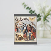 Circus Hunde, Vintage Abbildung, Postkarte (Stehend Vorderseite)