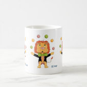 Circus Juggler Lion Kid Mug with Name Kaffeetasse (Mittel)