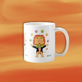 Circus Juggler Lion Kid Mug with Name Kaffeetasse