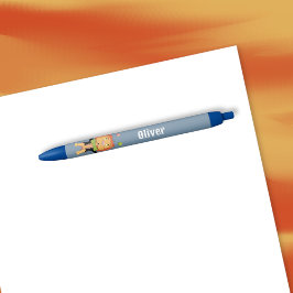 Circus Juggling Lion Blue Kid Personalized Pen Kugelschreiber