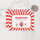 Circus Karneval Aquarell Babydusche Vielen Dank Mitteilungskarte (Vorderseite/Rückseite Beispiel)