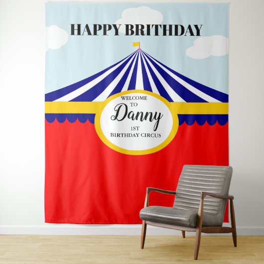 CIRCUS-Karneval BIRTHDABACKDROP Wandteppich (Beispiel)