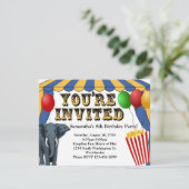 Circus Karneval Cheer Custom Einladungen (Stehend Vorderseite)