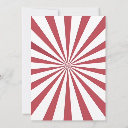 Circus Karneval Festival 1. Geburtstag Einladung (Rückseite)