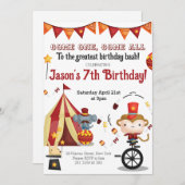 Circus Karneval Festival Kindergeburtstag Tiere Einladung (Vorne/Hinten)