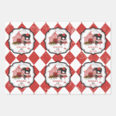 Circus Karneval Festival Thema Grosses Geburtstag Geschenkpapier Set (Vorderseite 2)