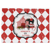 Circus Karneval Festival Thema Grosses Geburtstag Große Geschenktüte (Rückseite)