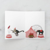 Circus Karneval Festival Thema Grosses Geburtstag Karte (Innenseite)