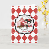 Circus Karneval Festival Thema Grosses Geburtstag Karte (Gelbe Blume)