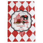 Circus Karneval Festival Thema Grosses Geburtstag Mittlere Geschenktüte (Rückseite)