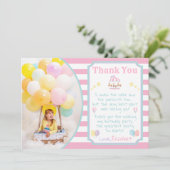 Circus Karneval Geburtstag Danke Karte mit Foto (Stehend Vorderseite)