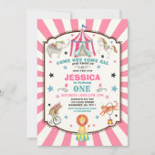 Circus Karneval Geburtstag Einladung Circus Party (Vorderseite)