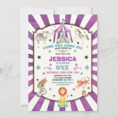 Circus Karneval Geburtstag Einladung Circus Party (Vorderseite)