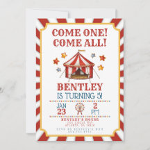 Circus Karneval Geburtstagseinladung