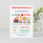 Circus Karneval Geburtstagsparty Einladung (Stehend Vorderseite)