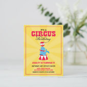 Circus Karneval Geburtstagsparty Einladung (Stehend Vorderseite)