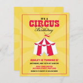 Circus Karneval Geburtstagsparty Einladung (Vorne/Hinten)