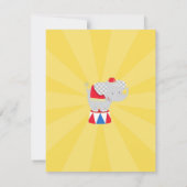 Circus Karneval Geburtstagsparty Einladung (Rückseite)