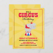 Circus Karneval Geburtstagsparty Einladung (Vorne/Hinten)