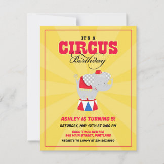 Circus Karneval Geburtstagsparty Einladung