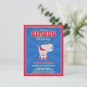 Circus Karneval Geburtstagsparty Einladung (Stehend Vorderseite)