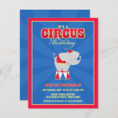 Circus Karneval Geburtstagsparty Einladung (Vorne/Hinten)