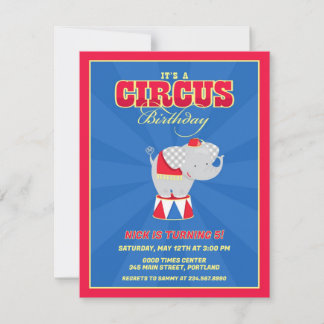 Circus Karneval Geburtstagsparty Einladung