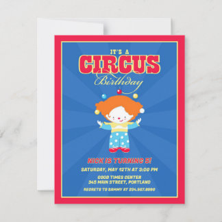 Circus Karneval Geburtstagsparty Einladung