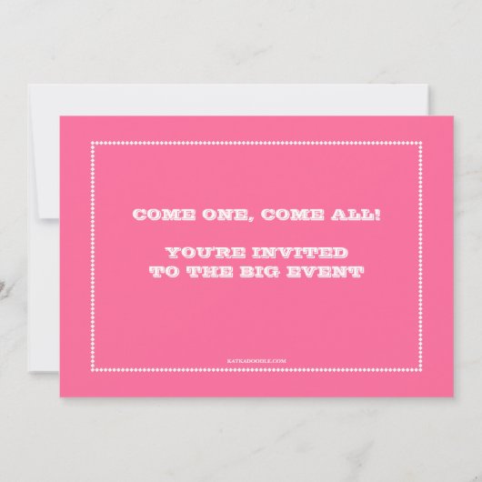 Circus Karneval Geburtstagsparty Einladung (Rückseite)