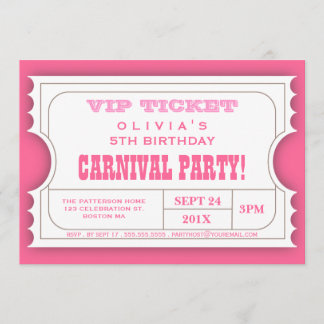 Circus Karneval Geburtstagsparty Einladung