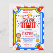 Circus Karneval Geburtstagsparty Einladung (Vorderseite)