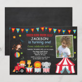 Circus Karneval Geburtstagsparty Einladung (Vorne/Hinten)