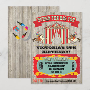 Circus Karneval Geburtstagsparty Einladung