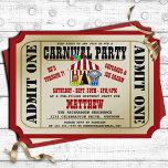 Circus Karneval Geburtstagsparty Einladungen<br><div class="desc">Fügen Sie Ihre eigenen Details zu diesen super lustigen Zirkus/Karneval Thema Geburtstagsfeier Einladungen!</div>