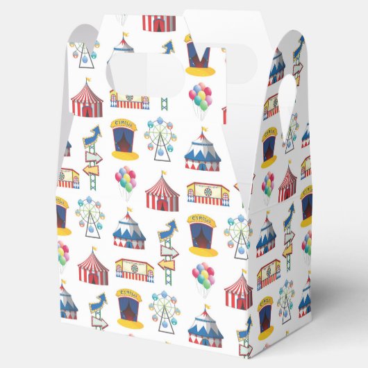 Circus Karneval Icon Muster Geschenkschachtel (Geöffnet)