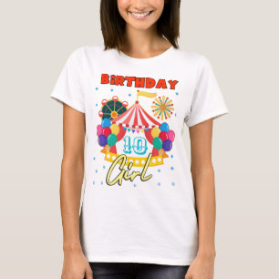 Circus Karneval Party Girl Theme Custom T-Shirt