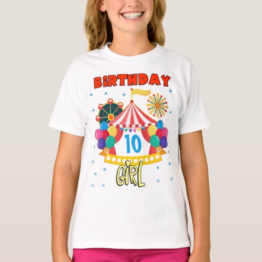 Circus Karneval Party Girl Theme Matching T - Shir T-Shirt (Vorderseite)