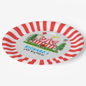 Circus Karneval Thema Geburtstagsparty Pappteller (Schrägansicht)
