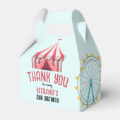 Circus Karneval Thema Kinder Geburtstagsparty Geschenkschachtel (Rückseite)