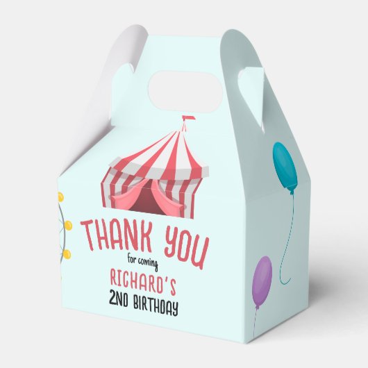 Circus Karneval Thema Kinder Geburtstagsparty Geschenkschachtel (Vorderseite)