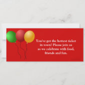 Circus Karneval Ticket - individuelle Einladungen (Rückseite)